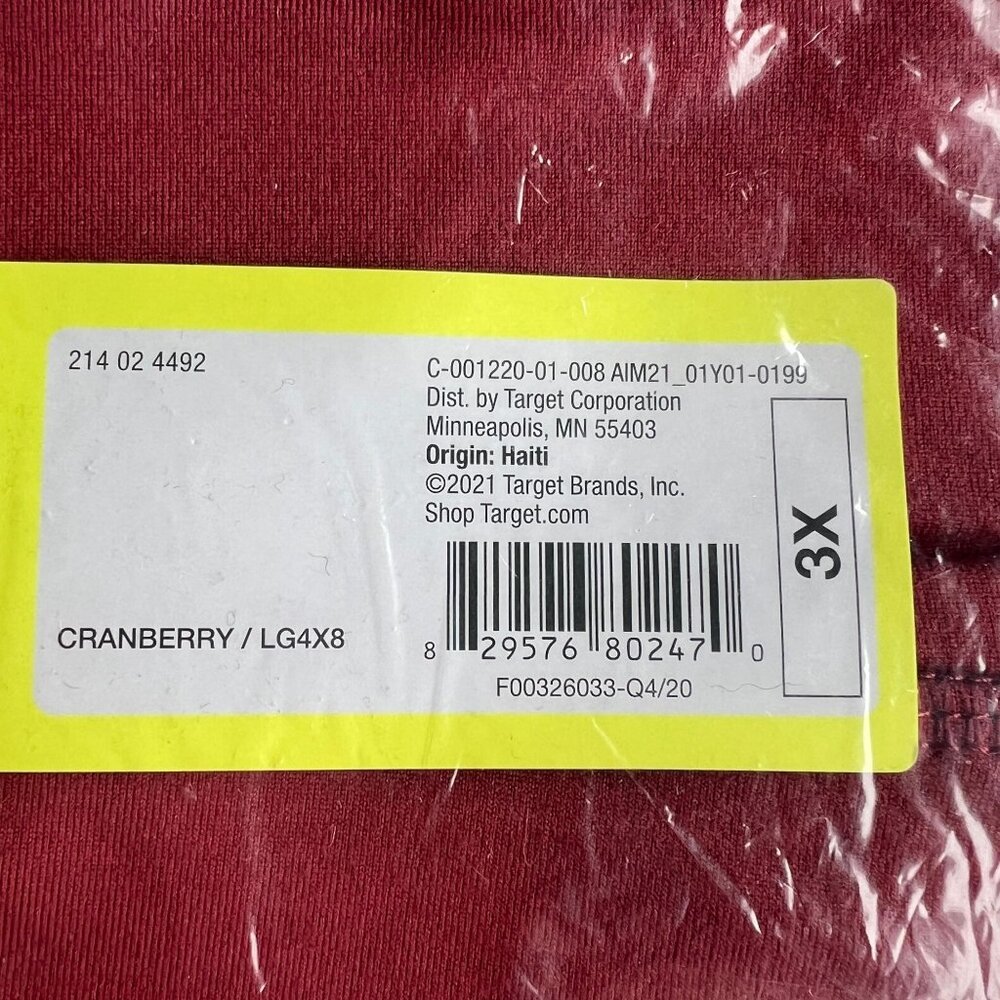 All in Motion Women's Plus Size Simplicity Mid-Rise Capri Leggings 20" Red 3X - Picture 4 of 4